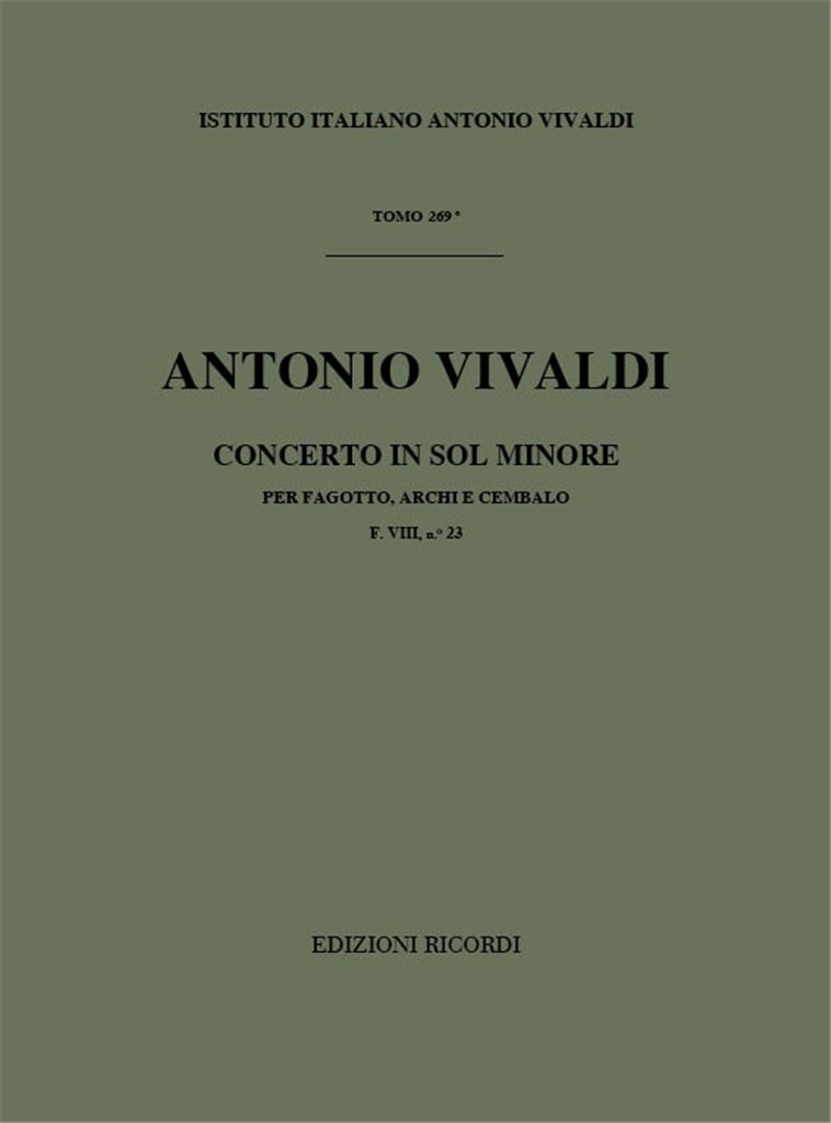 Concerti Per Fg., Archi E B.C.: In Sol Min. Rv 495